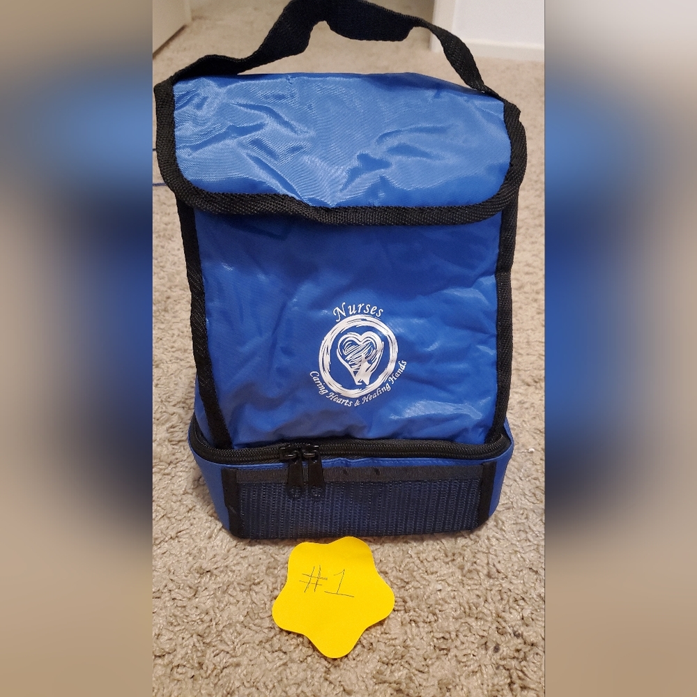 Nurses Caring Hearts & Healing Hands Lunch Bag #1